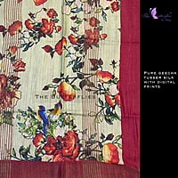 Pure Geecha Tusser silk saree YBRSTSK20320