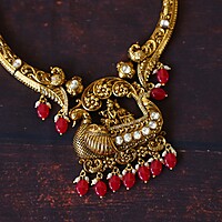 Antic peacock Neckpiece