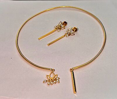 Plain Hasli With One Side Stick + One Side Lotus (3 Pc Sets)