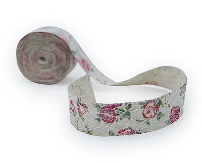 White Floral Net Lace Ribbon