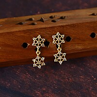 Gold Finish seven stone flower kids set