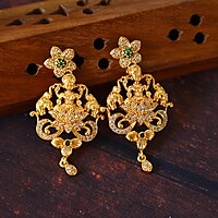 Gold Finish Lakshmi Design Neckpiece