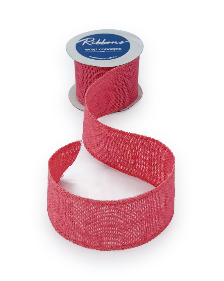 Bubble Gum Pink Burlap Ribbon