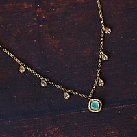 Unique design Rose gold finished neckpiece - Oval design