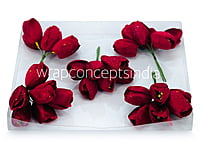 Ruby Tulip Buds on Stick