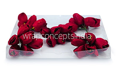 Ruby Tulip Buds on Stick