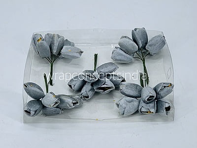 Dolphin Grey Tulip Buds on Stick