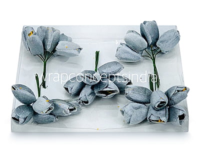 Dolphin Grey Tulip Buds on Stick