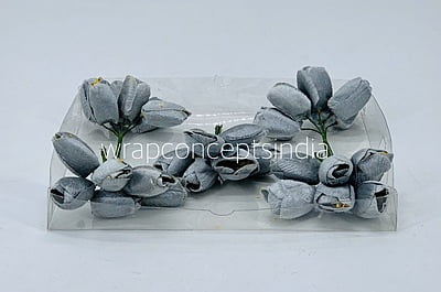 Dolphin Grey Tulip Buds on Stick