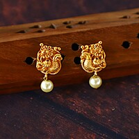 Gold type Peacock design Neckpiece