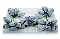 Dolphin Grey Tulip Buds on Stick