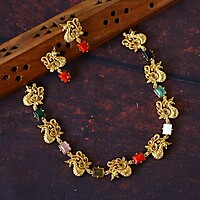 Peacock with Unique Stone Neckpiece