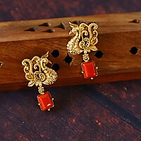 Peacock with Unique Stone Neckpiece