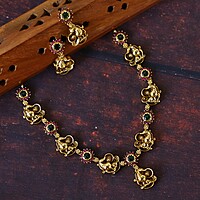 peacock and folower desighn neckpiece