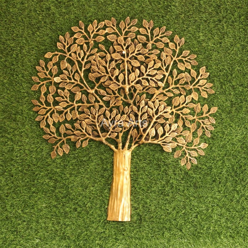 Brass Super Fine Kalpavriksha People Tree - 23 inch Height | Premium Quality Brass Tree Sculpture