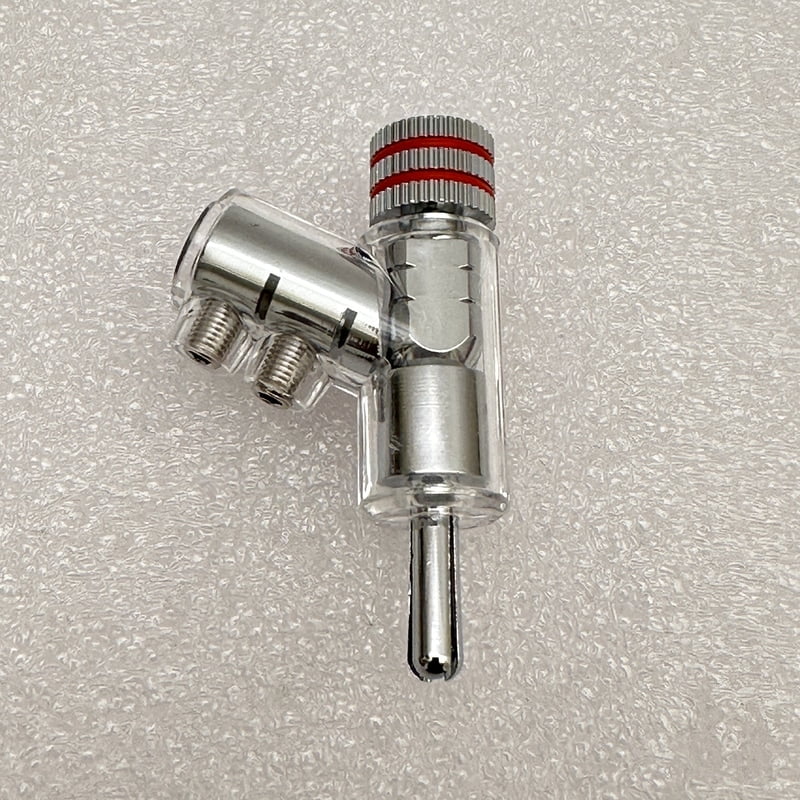 Banana Plug Y-Shaped Adapter Rhodium Plated - Red - BP-YRPR Banana Plug Y-Shaped Adapter Rhodium Plated - Red - BP-YRPR