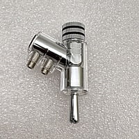 Banana Plug Y-Shaped Adapter Rhodium Plated - Black - BP-YRPB