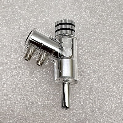 Banana Plug Y-Shaped Adapter Rhodium Plated - Black - BP-YRPB