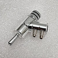 Banana Plug Y-Shaped Adapter Rhodium Plated - Black - BP-YRPB