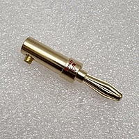 Banana Plug 24K Gold Plated Blue Metal Body with Red Ring - BP-BRR Banana Plug 24K Gold Plated Blue Metal Body with Red Ring - BP-BRR