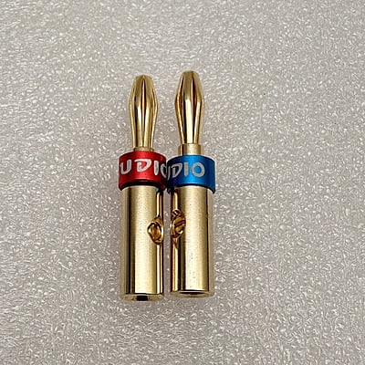 Banana Plug Gold Plated - Blue & Red Pair - BP-GBR-P