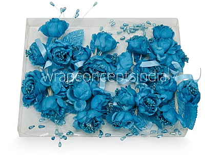 Turquoise Three Peony Ready Bunch