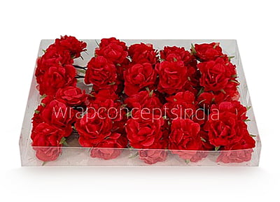 Small Rose on Stick - Red