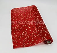 Maroon with Glitter Hearts