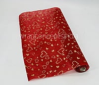 Maroon with Glitter Hearts