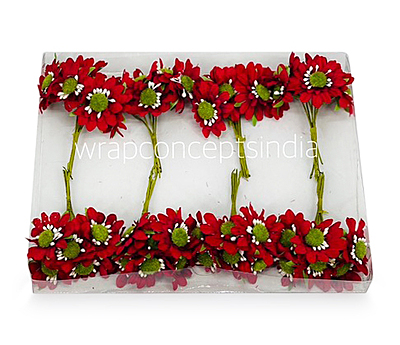 Sunflowers on stick - Red