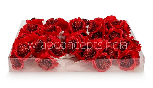 Glitter Flower -Red