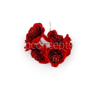 Glitter Flower -Red