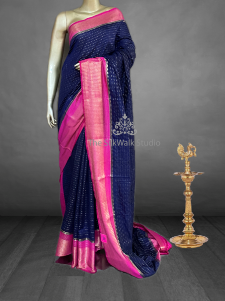 Manasa ā Semi Silk Sarees (Broad Border) 14020