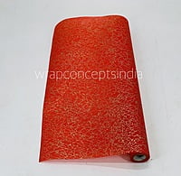 Bright Red with Glitter Web Pattern