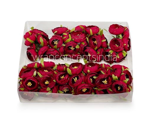 Peonies On Stick-Maroon