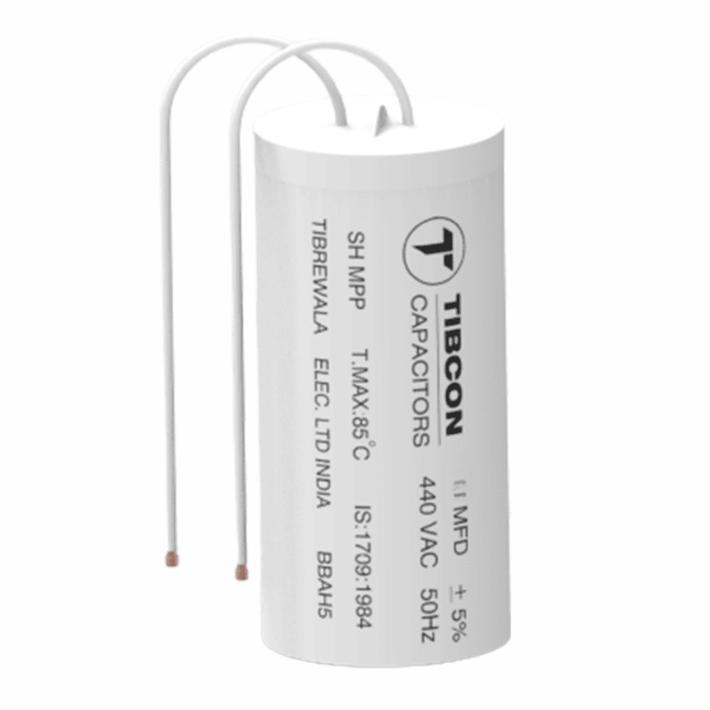 Tibcon 3.15 MFD Capacitor for fan | Wire terminal | 440 V | Dry Plastic Can