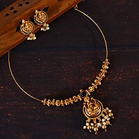 Lakshmi Pendant Antic Finish Neckpiece