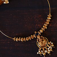 Lakshmi Pendant Antic Finish Neckpiece