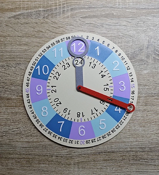 Montessori 24-Hour Learning Clock for Kids