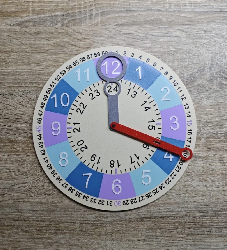 Montessori 24-Hour Learning Clock for Kids