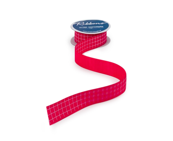 Baby Pink & White Check Ribbon