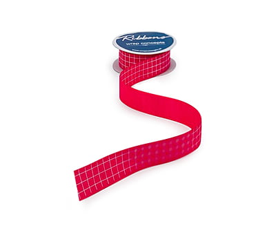 Baby Pink & White Check Ribbon
