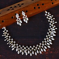 DIAMOND LOOK AD STONE NECK SET