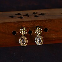 Flower oval shape rubi neck set