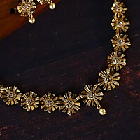 Designer Matte Finish Stone Necklace Set