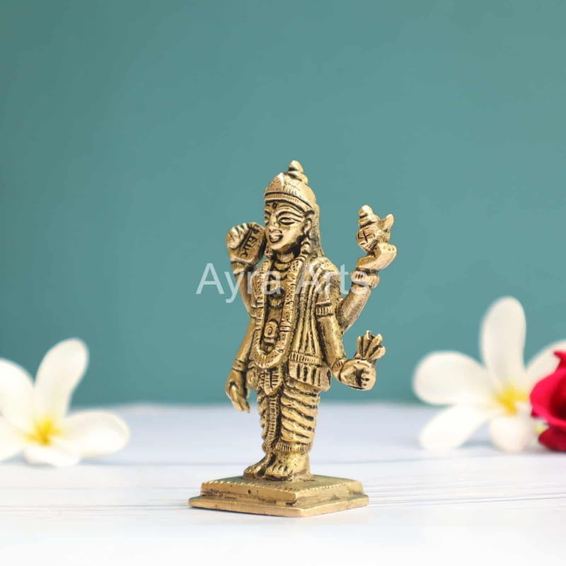 Brass Dhanvantri Idol 3.2 Inch Height