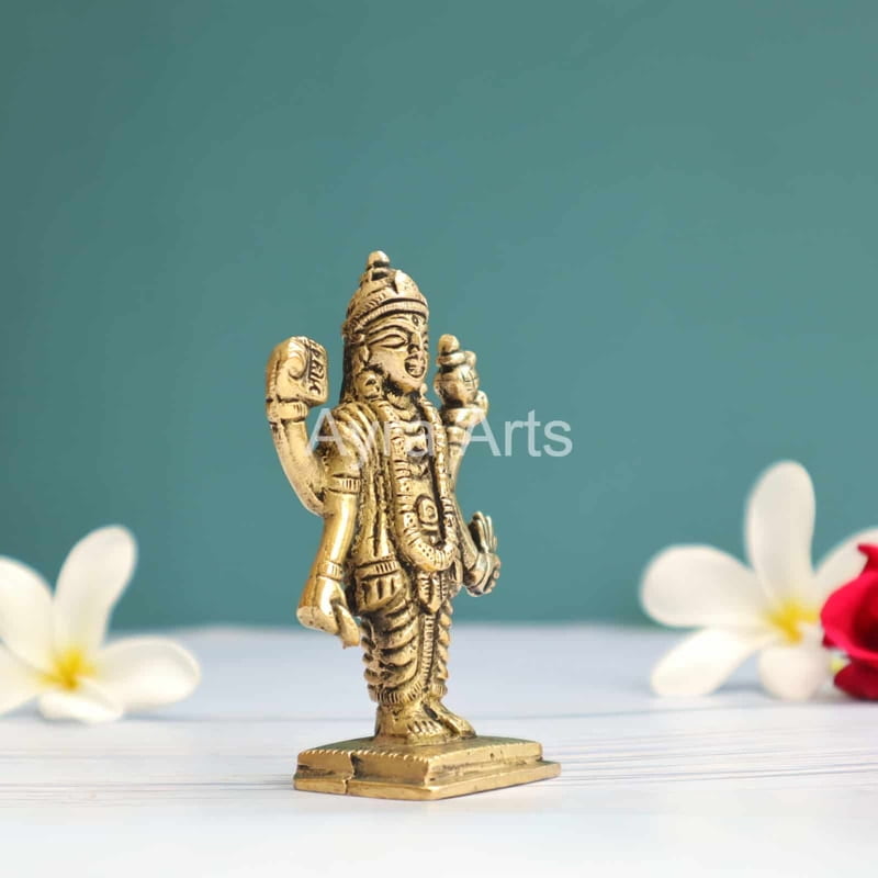 Brass Dhanvantri Idol 3.2 Inch Height