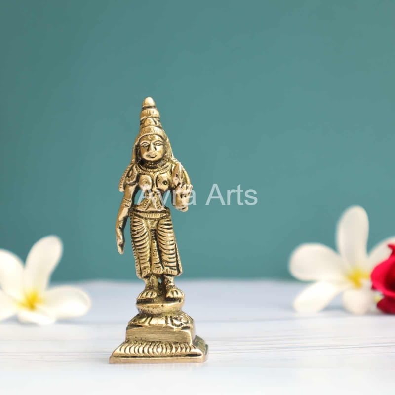 Brass Meenakshi Idol 3.5 Inch Height