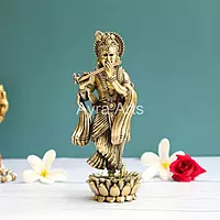Brass Premium Light Weight Krishna 7 Inch Height
