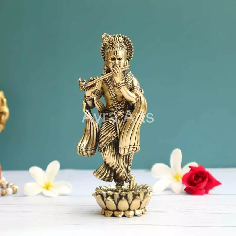 Brass Premium Light Weight Krishna 7 Inch Height